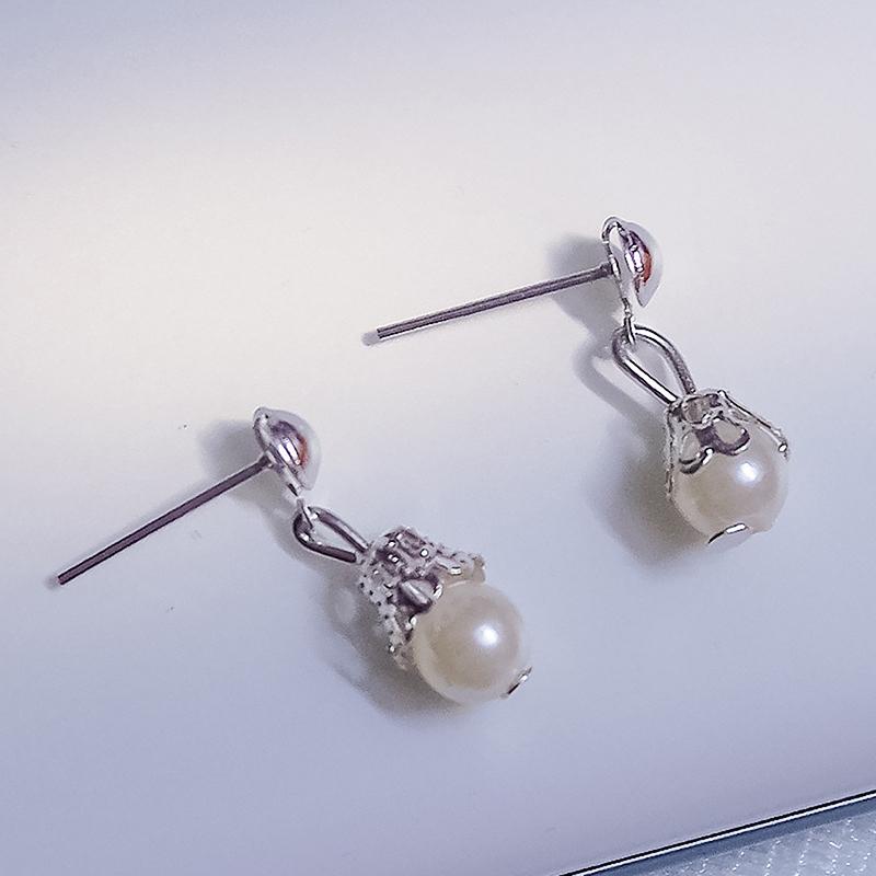 DIY Decoration Antique Doll Earrings Accessories For 30cm/60cm Doll Ear Studs Earrings Pearl Necklace Toys