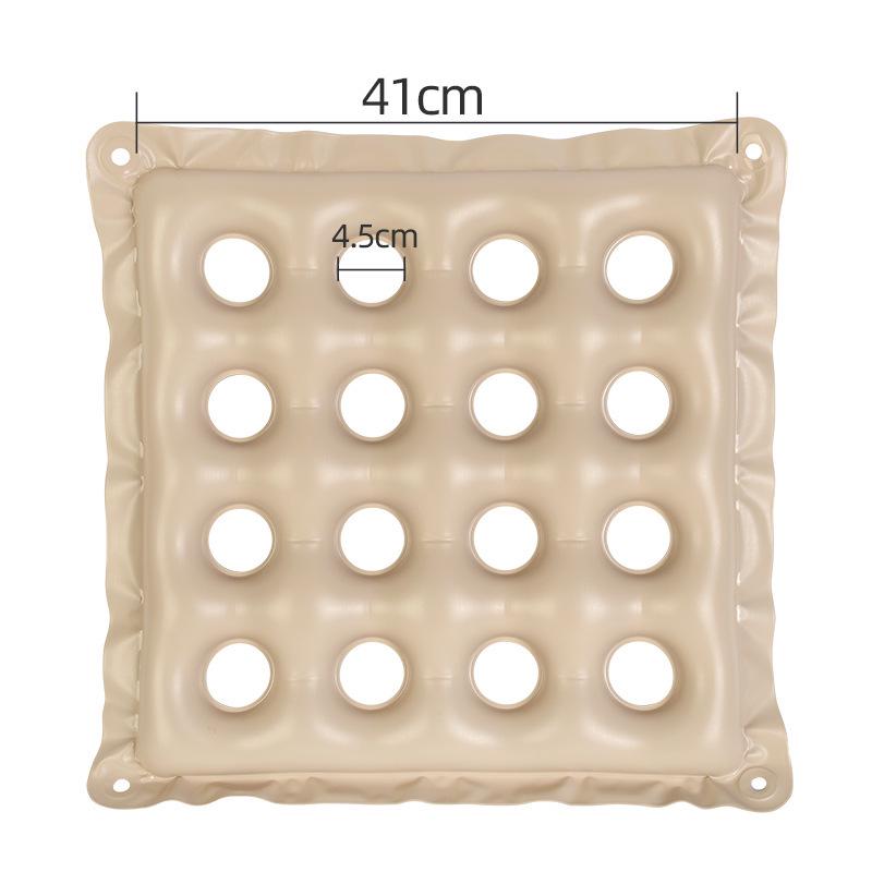 Inflatable Round Seat Cushion, Anti-Bedsore PVC Air Cushion, Light Blue