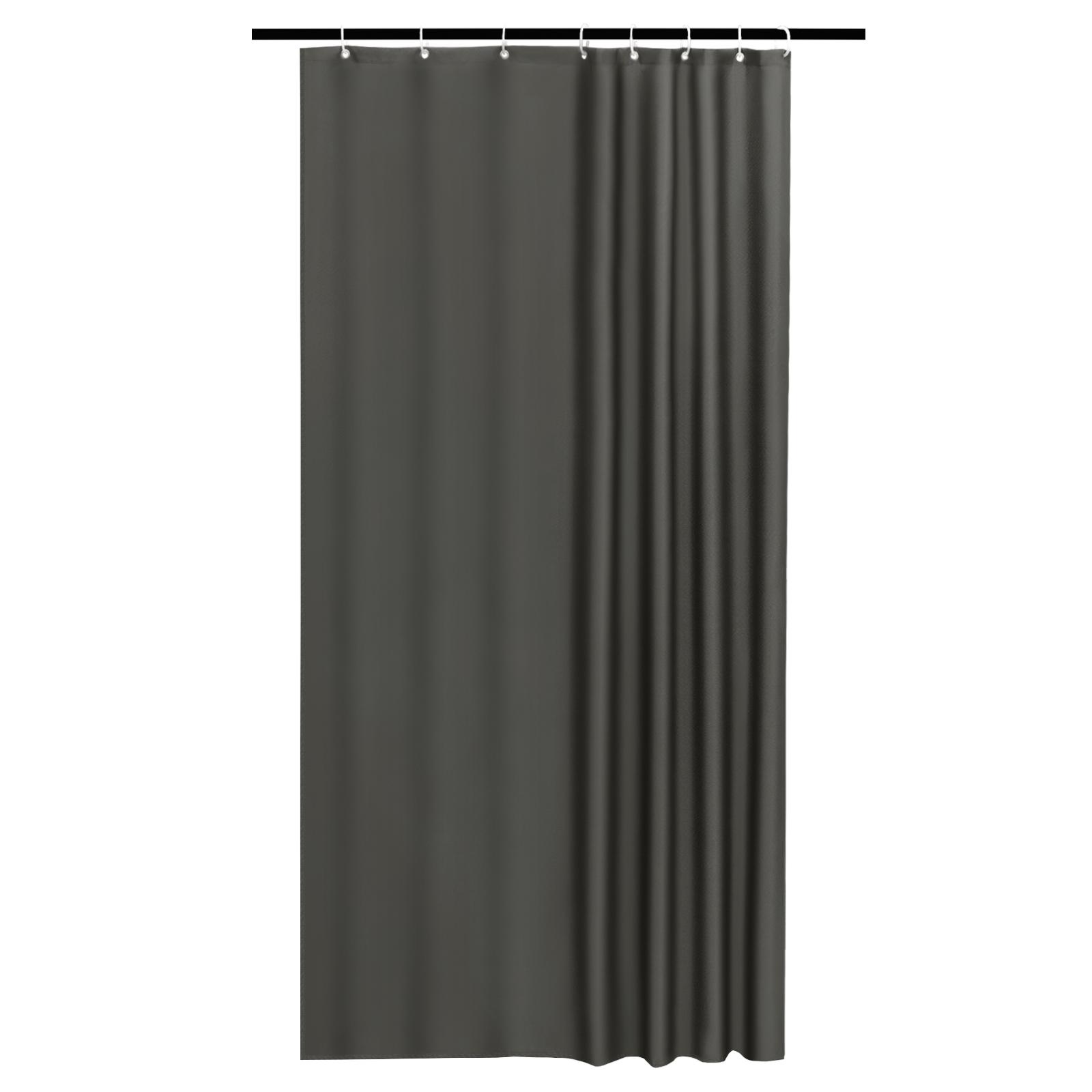 

Solid Black Shower Curtain Waterproof Fabric Minimalist Design Modern Bathroom Decor Simple Style Privacy Bath Linen Home W60H190(CM)-1 Pcs