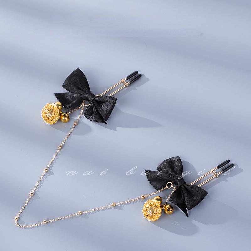 Sex Toys SM Bow Palace Bell Nipple Clamp Couple Flirting and Teasing Bell Clip Couple Interaction Nipple Clamp