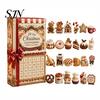 Balcony Hanging Pendant Heritage Acrylic Advent Calendar, Decorative Ornament, Durable Lightweight Christmas Calendar Blind Box for Home Bedroom