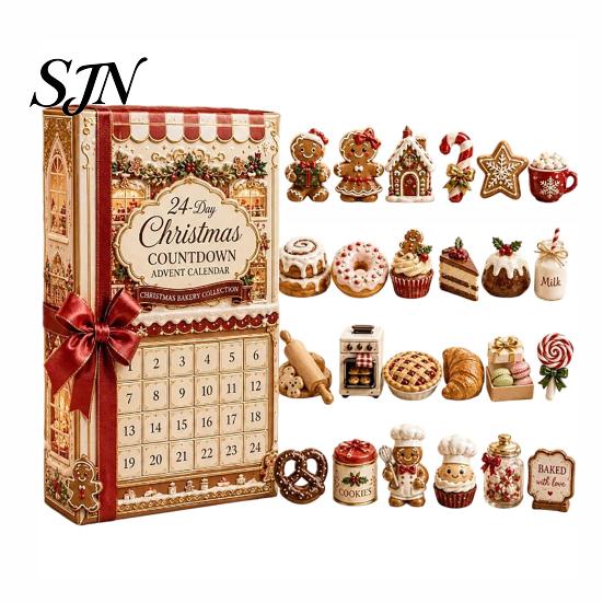 Balcony Hanging Pendant Heritage Acrylic Advent Calendar, Decorative Ornament, Durable Lightweight Christmas Calendar Blind Box for Home Bedroom