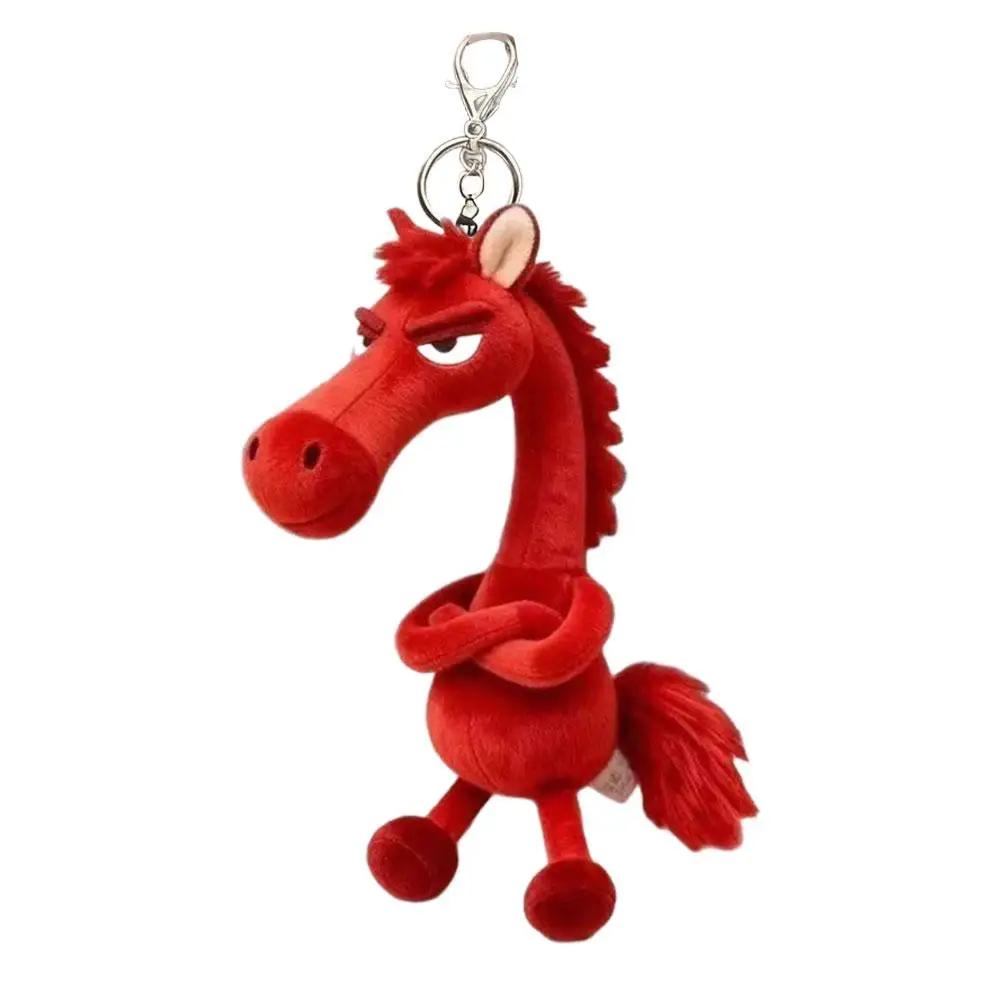 Schwarzes Pferd Plüsch Schlüsselanhänger Anhänger Jahr des Pferdes Maskottchen, Modischer Taschenanhänger Geschenk für W3H1