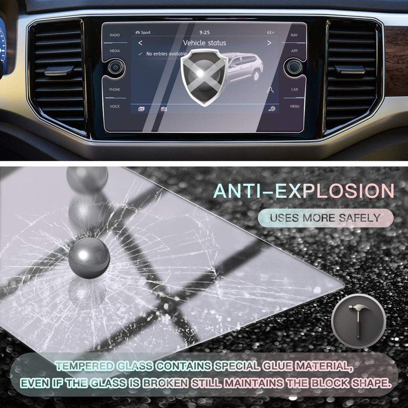 For 2018 Volks Wagen Atlas Discover Media Touch Screen Car Display Navigation Screen TEMPERED GLASS Protector,
