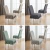 Nordic Checkered Jacquard Chair Cover SolidColor Stretch Seat Slipcover Spandex Chair Protector Kitchen Dining Room Home Wedding