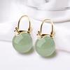 Ice Jade Jade Bead Earrings Circle Earrings Jewelry Gentle Ear Buckle  Women