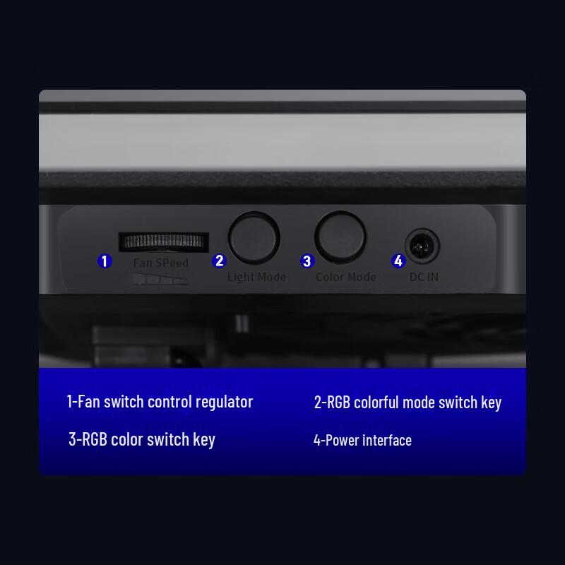 Llano Gaming Laptop Kühlständer mit verstellbarer Höhe und Lüftergeschwindigkeit