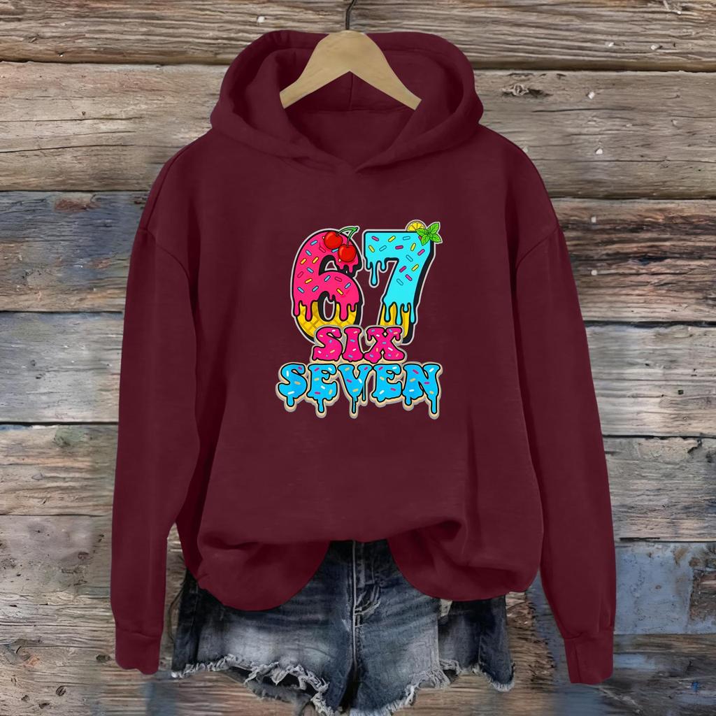 Women's Fashion Daily Versatile Casual Sweatshirts Long Sleeve Hooded Top Sweatshirts