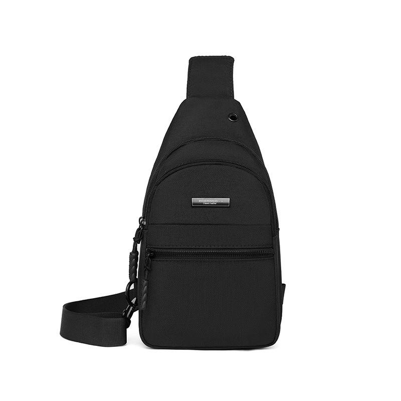

Мужская водонепроницаемая модная сумка-кроссбоди из Оксфорда - трендовый повседневный наплечный спортивный рюкзак 3502 Small чёрный