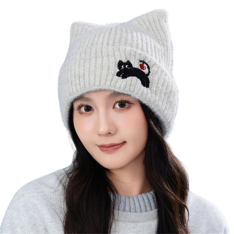 Luxurious Plush Knitted Hat Trendy Portable Hat Soft Fashion Comfortable Hat