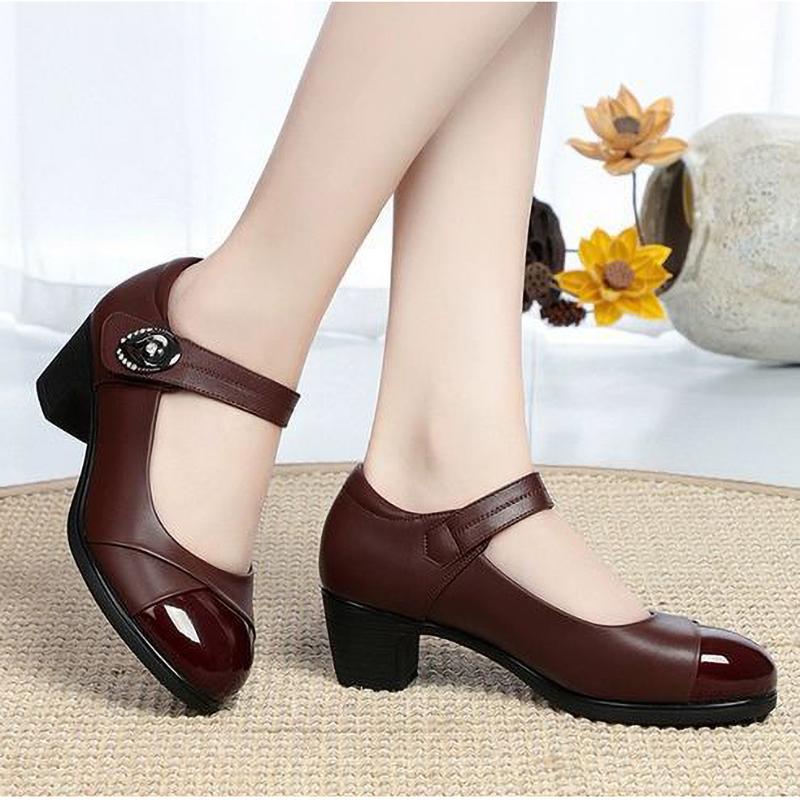 Spring Autumn Pointed Thick Heel Shoes Fashion Comfortable Sexy Casual Banquet Women's