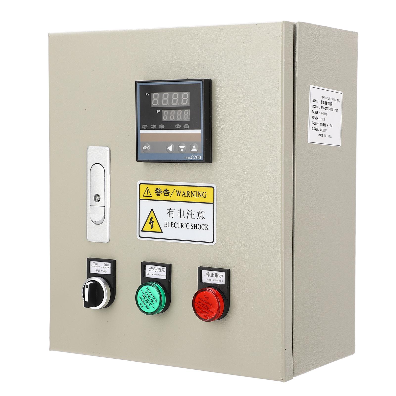 

ПИД-регулятор температуры с термопарой K, цифровой термостат, блок управления, 380 В переменного тока, 3 фазы, 15 кВт