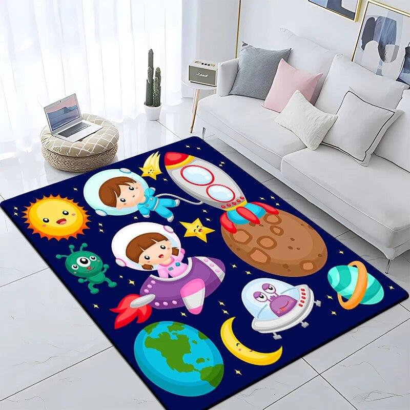 

Декоративный ковер с рисунком астронавта для детской комнаты, подушка для кемпинга, игровой коврик Aera, коврик для пола, ковер для игровой зоны, коврики для пола 120cm by 160cm
