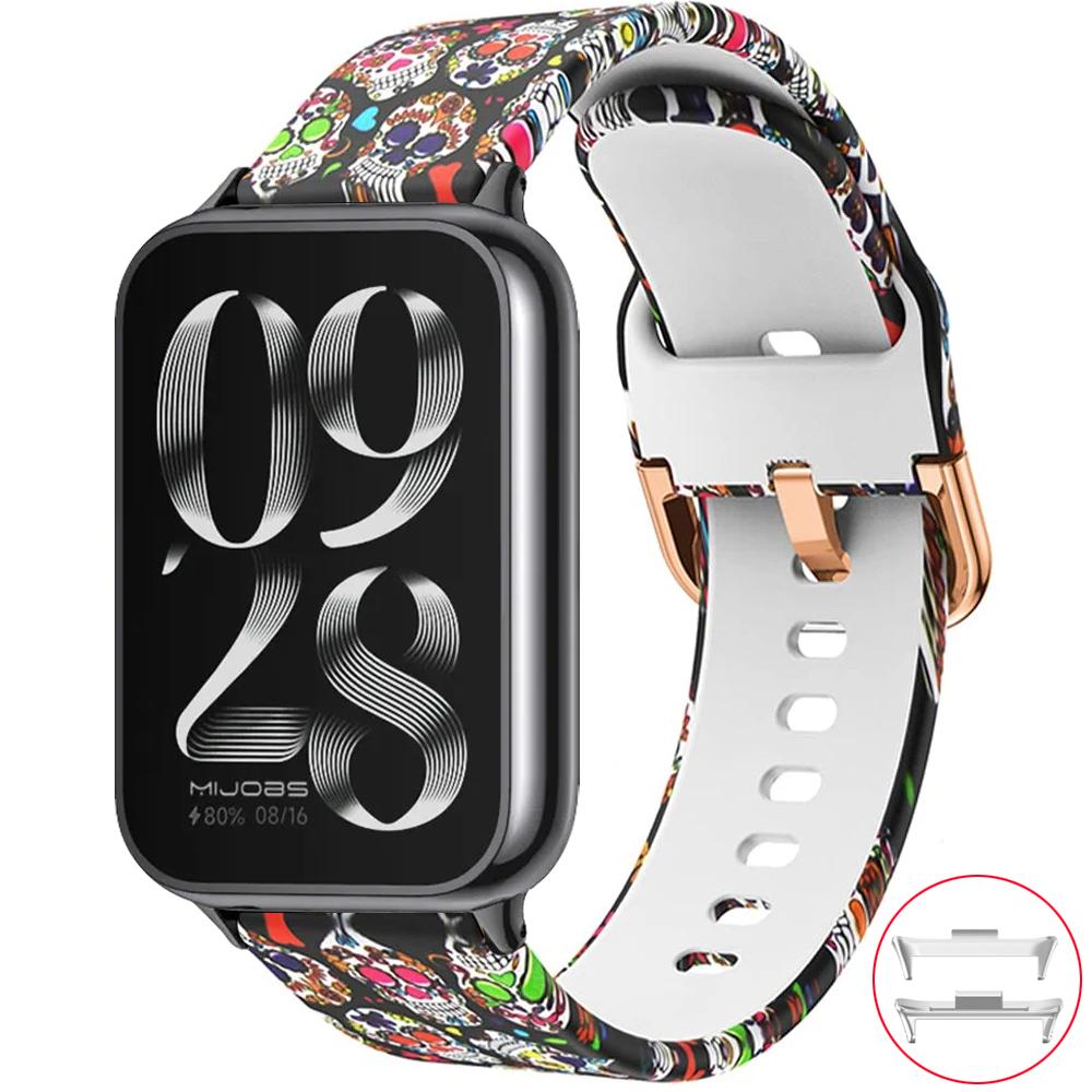 Druckarmband für Xiaomi Mi Band 8 9 Pro MiBand 8 Ersatz Silikon Smartwatch-Armband Armband correa Redmi watch 4 5 6 Armband