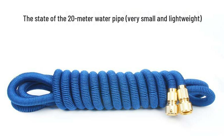 High-Pressure Car Wash Water Gun with Retractable Soft Hose & Nozzle for Tap Water & Flower Watering