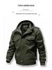 Men's Hooded Military-Style Washed Cotton Jacket with Velvet Lining