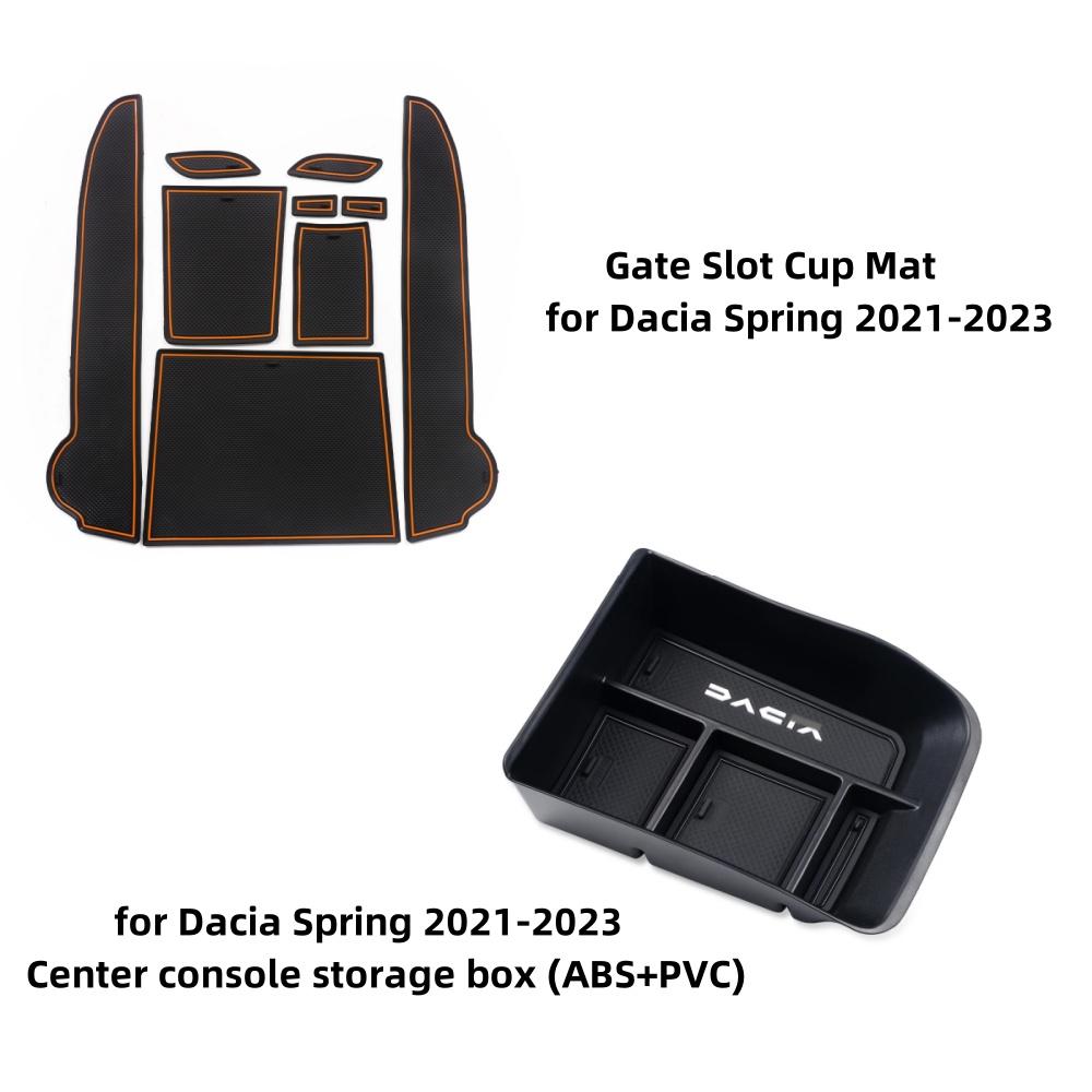 

for Dacia Spring 2021-2023 Anti-Slip Gate Slot Mat Interior Accessories Non-Slip Door Groove Pad Center Console Storage Box
