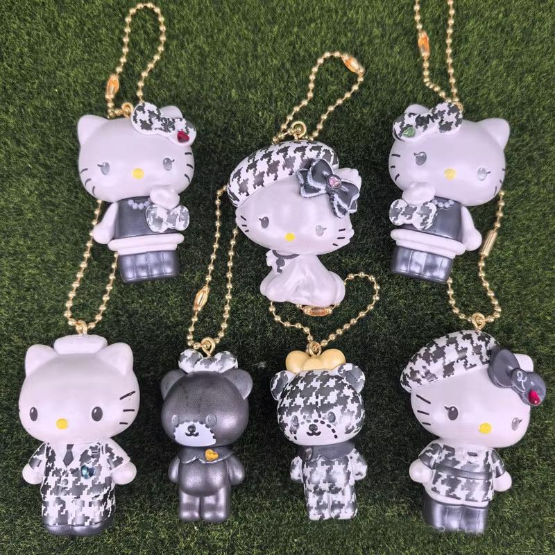 

Houndstooth Hepburn Style Daniel Bear Kt Doll Keychain Pendant Collectible Toy Bag Charm 8 Assorted Styles
