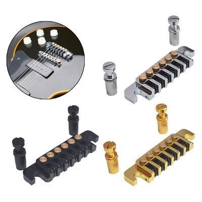 Ponte LP Stop Bridge Tailpiece Metal Peça de Substituição Upgrade Acessórios Peças Ferramenta de Reparo de Guitarra para Guitarras Ponte de Guitarra Elétrica