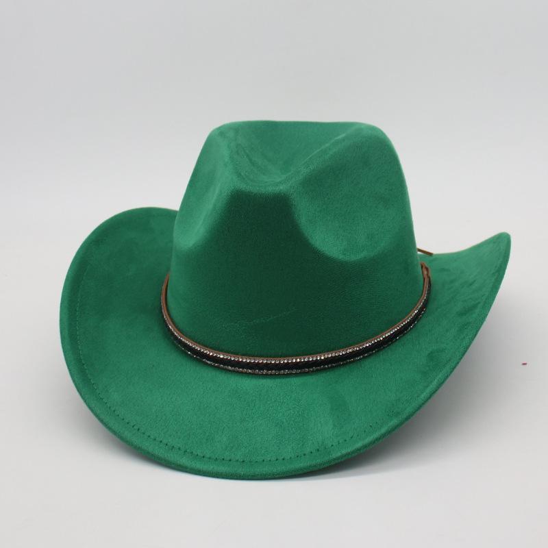 Outdoor men and women famous big-brimmed jazz hat spring and summer four seasons European and American style western suede denim top hat