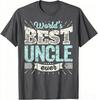 Worlds Best Uncle Ever Vintage Distressed Retro Graphic T Shirt Best Uncle Gift Unisex Casual Cotton Short Sleeve Tee