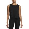 Nike Yoga Dri-FIT Solid Logo Print Sleeveless Tank Top Women Tops Black DV9168-010