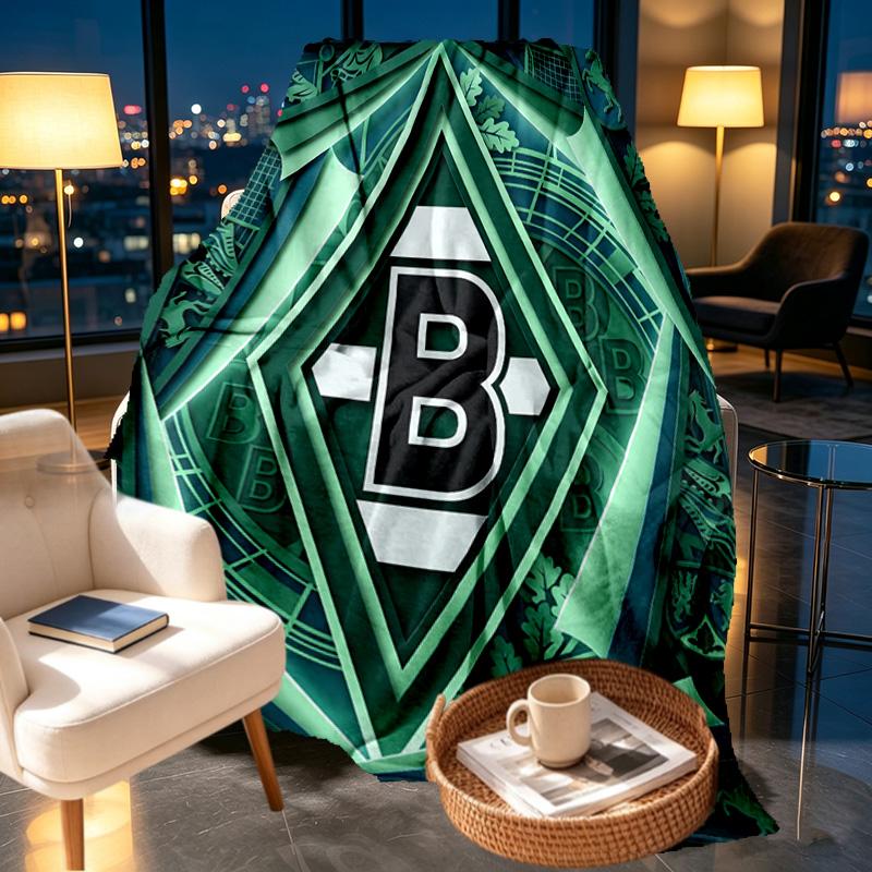 Borussia Monchengladbach Print Blanket - Soft & Comfortable, for Bedroom, Travel, Sofa, Home Decoration - Birthday Christmas Gift for Friend