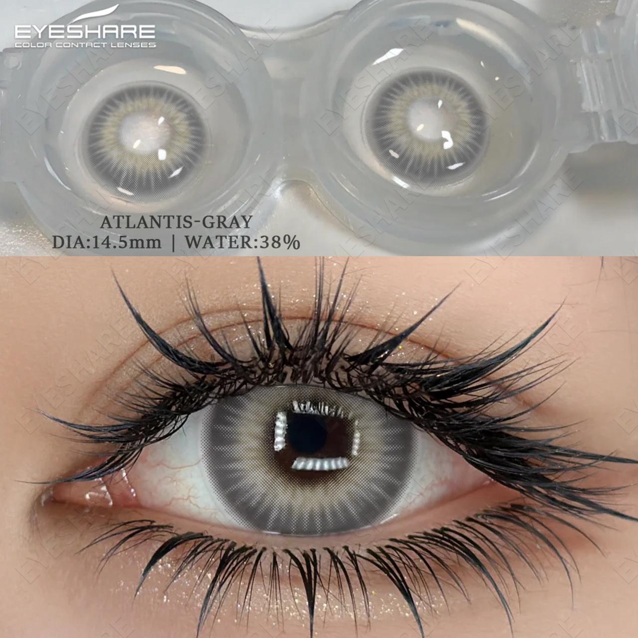 

EyeshareНатуральные цветные контактные линзы для глаз 2 шт. Синие цветные контактные линзы для глаз Ежегодные красивые контактные линзы для макияжа