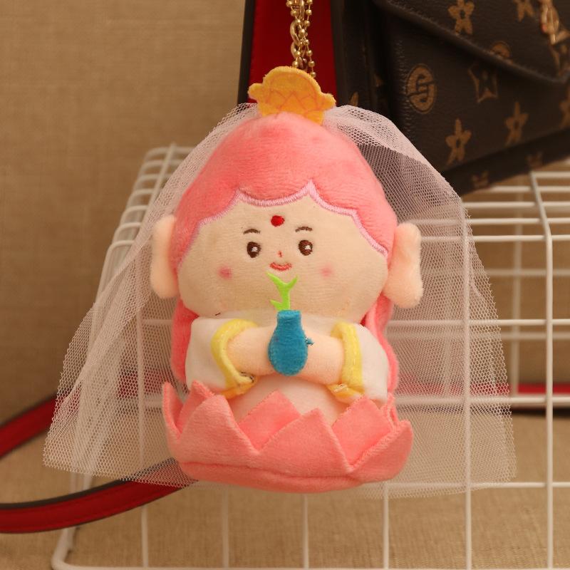 Buddhist Lotus Souvenir Car Hanging Portable Doll Plush Pendant Around The Yungang Grottoes In Xiyungang Grottoes In Foshan