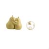Hugging Pear Crystal Ball Book Stand Ceramic Metal Bookend Fine Workmanship Sculpture Desk Indoor