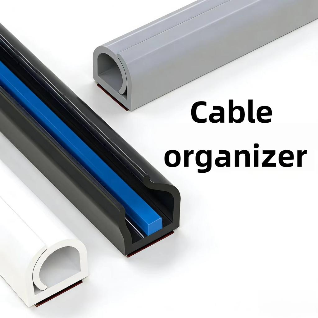 1PC 1m/39.37in TV Cable Management Cord Hider Cord Organizer Raceway Kit System Covers Cables PVC Trunking Channel Cable Sleeves