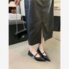 Low-heeled Shoes, Small Fragrant Style, Pointed-toed Single Shoes, Summer Mary Jane Shoes, Thick-heeled Work Shoes