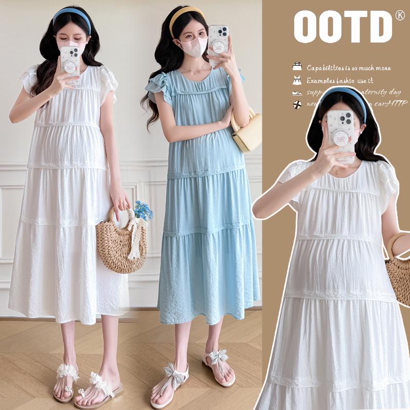 2026 Stylish Mid-length Loose Maternity Summer Dress for Trendy Moms