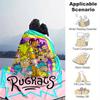 1pc Rugrats Home Decor: Cozy Flannel Blanket, Perfect Gift for Bedroom, Living Room, Travel, Camping, Car, Beach, Office Naps, Ideal Sofa Throw, Outdo
