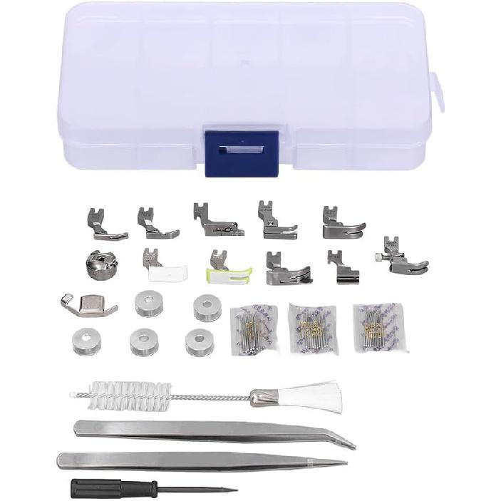 Presser Foot Sewing Machine Feet Kit, Professional Domestic Set Stainless Material Steel Suitable for Most Sewing Machines Multiple In One Set