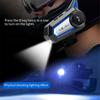 Helm-Bluetooth-Headset für Motorrad, kabellos, Bluetooth 5.0, Musik-Headset, Freisprechfunktion, wasserdicht, mit Lichtern, Moto-Ohrhörer, 1000 mAh Akku, BT31