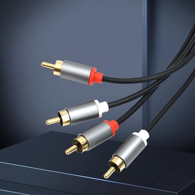 Altın Kaplama 2Rca'dan 2 Rca'ya Erkek'ten Erkek'e Rca Ses Kablosu Amplifikatör Ses Kablosu 1M 2M 3M