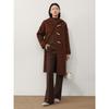 JZ ANNACOL Women's Hooded Toggle Double-Faced Wool Long Coat