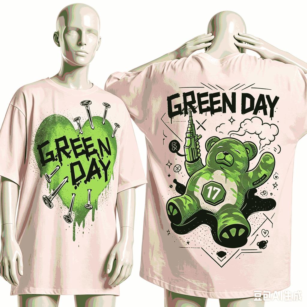 Green Day Hayran Hediyesi Tişört Unisex Unisex Harajuku Oversize Unisex Kısa Kollu Sokak Giyimi Yüksek Kalite Çiftler Rahat Yumuşak