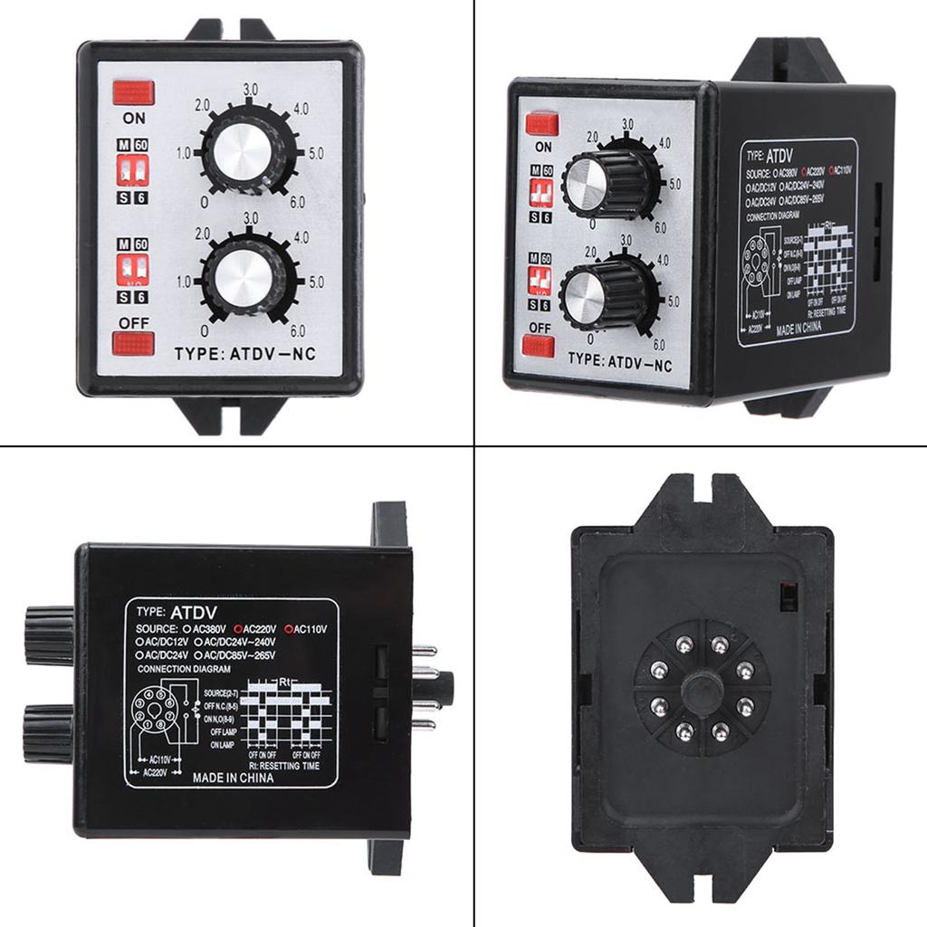 Włącz Wyłącz Podwójny przekaźnik czasowy Pokrętło sterujące Przełącznik czasowy 6S60M AC 220V