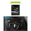 For Mercedes Benz W205 C180 C200 C300 C Class 2017 Carbon Fiber Headlight Switch Knob Auto Trim Sticker Car Interior Accessories