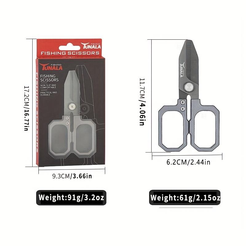 Fishing Scissors with Double Serrated Blades, Made of Molybdenum Vanadium Steel Material for Fishing Weaving Line Scissors,