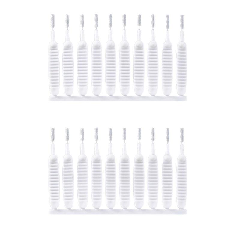 10/20/30PCS Easy-Clean Shower Nozzle Brushes Bathroom Micro Nylon Brush Nozzle Anti-blocking Cleaning Tools Bathroom Accessories