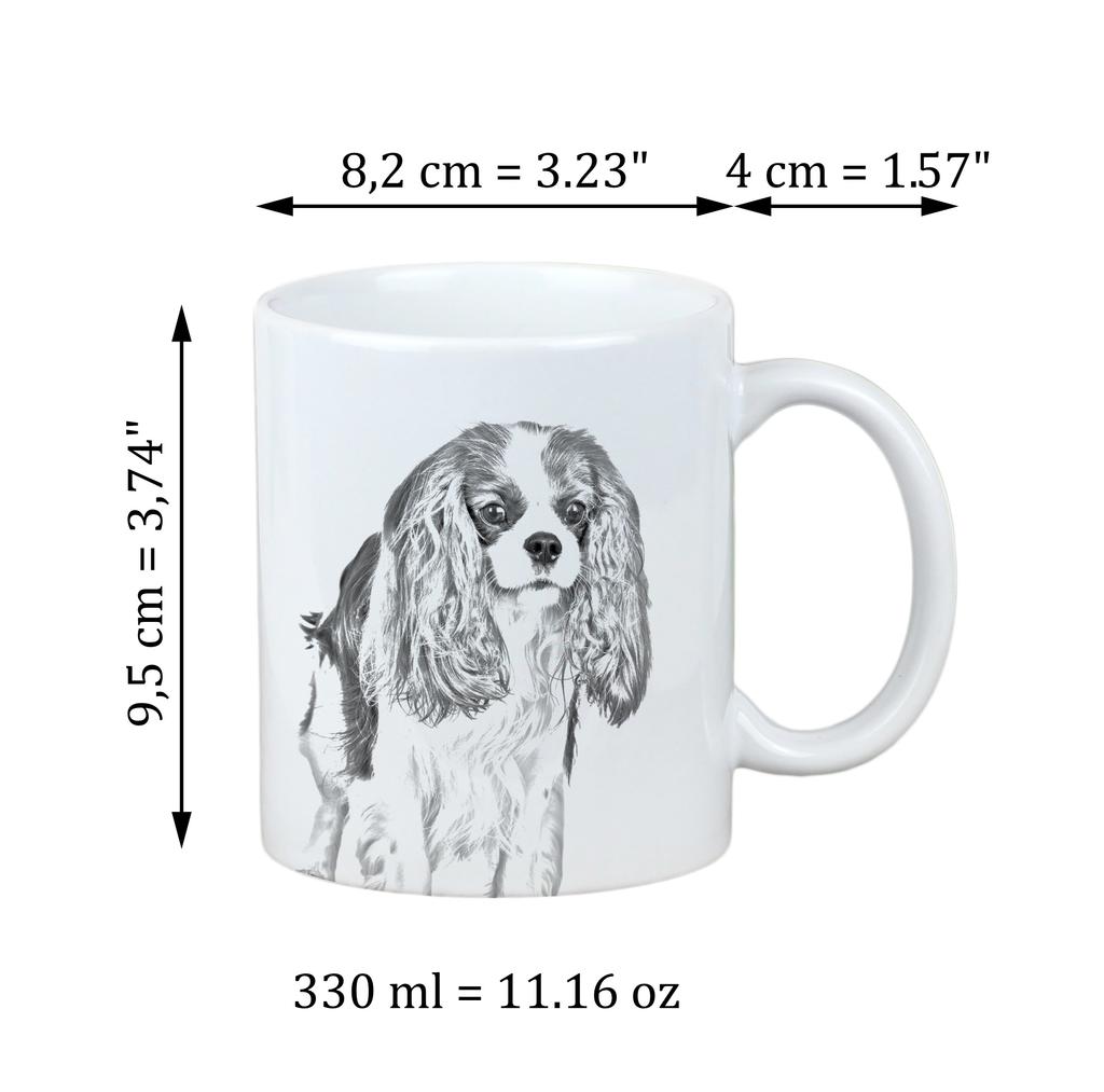 Cavalier King Charles Spaniel - cup with a dog, cheerful cup for a dog lover, personalized gift from the Art-Dog brand