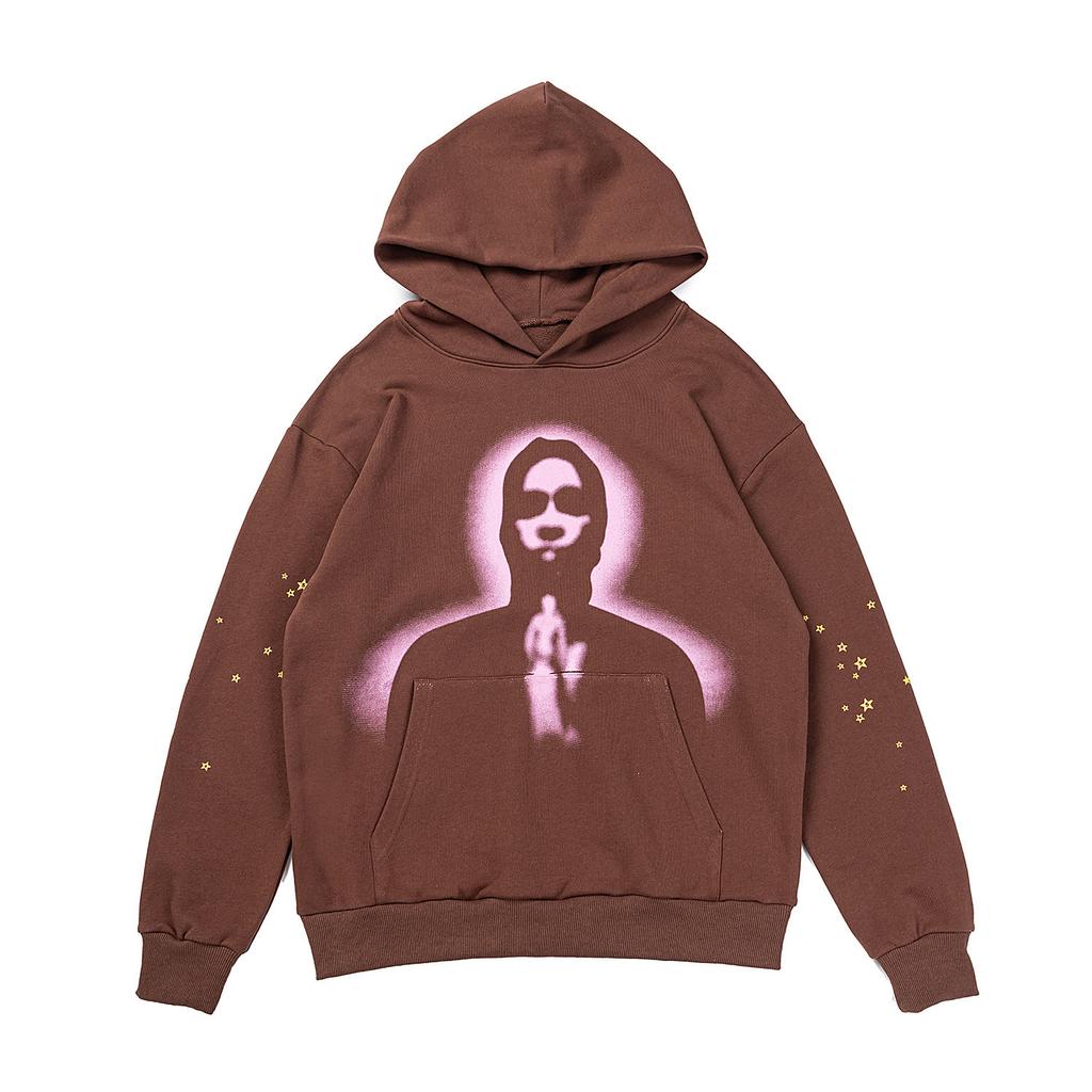 Felpa Unisex con Stampa Grafica di Lettere Vestibilità Larga Pullover Streetwear Set di Felpa e Pantaloni per Coppia