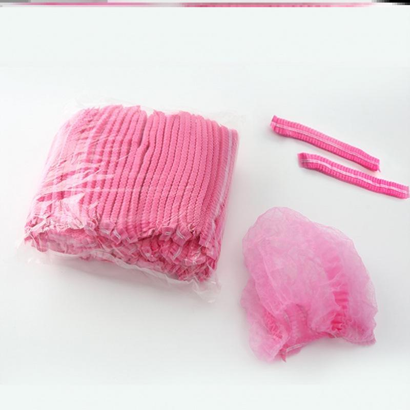 Disposable Black Hairnet Cap - Non-woven Fabric for Industrial Use