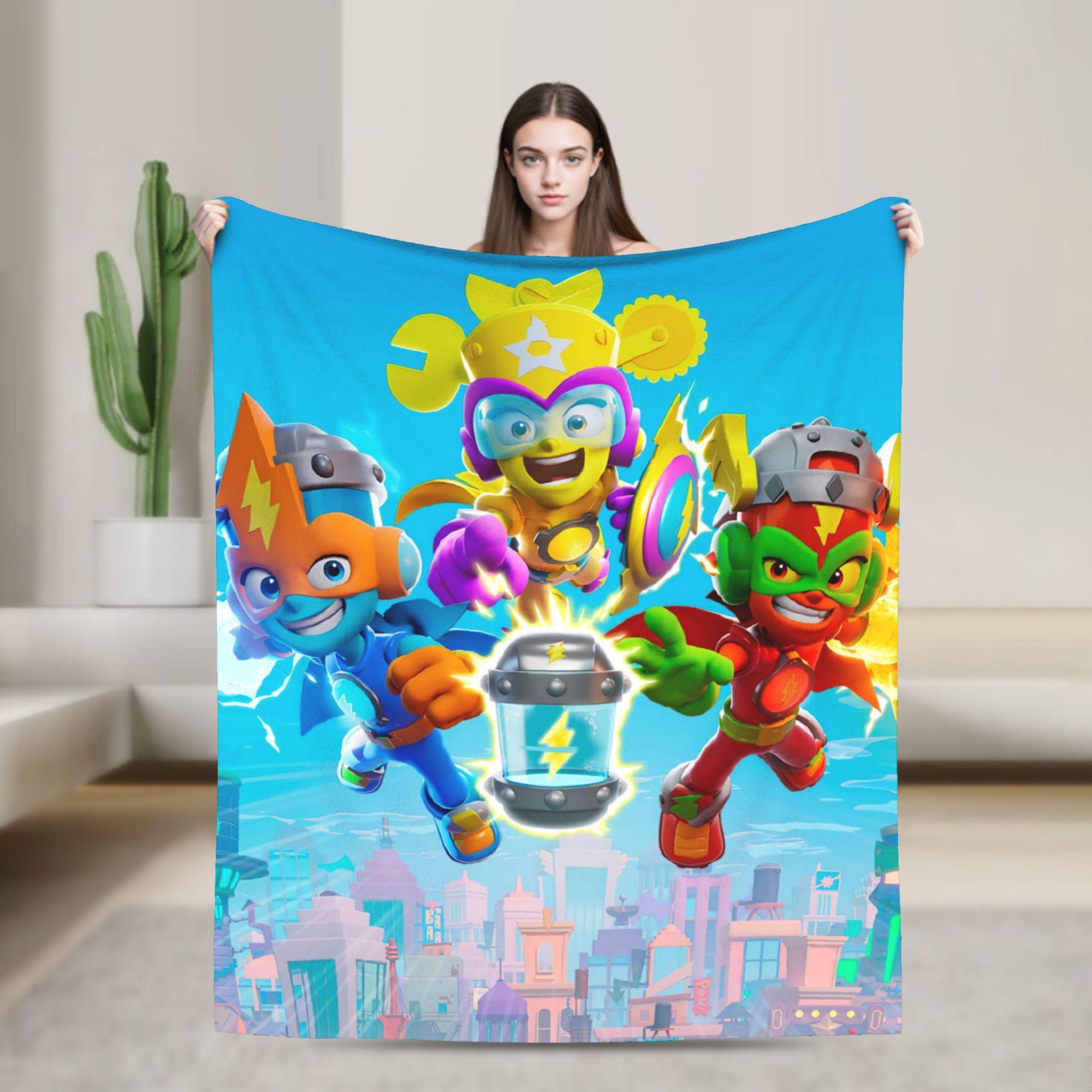

Superthings Guardians of Kazoom Flannel Blanket Winter Super Warm Throw Blanket for Kids Adult Home Decor Bedspread Bed Cover 80x120cm