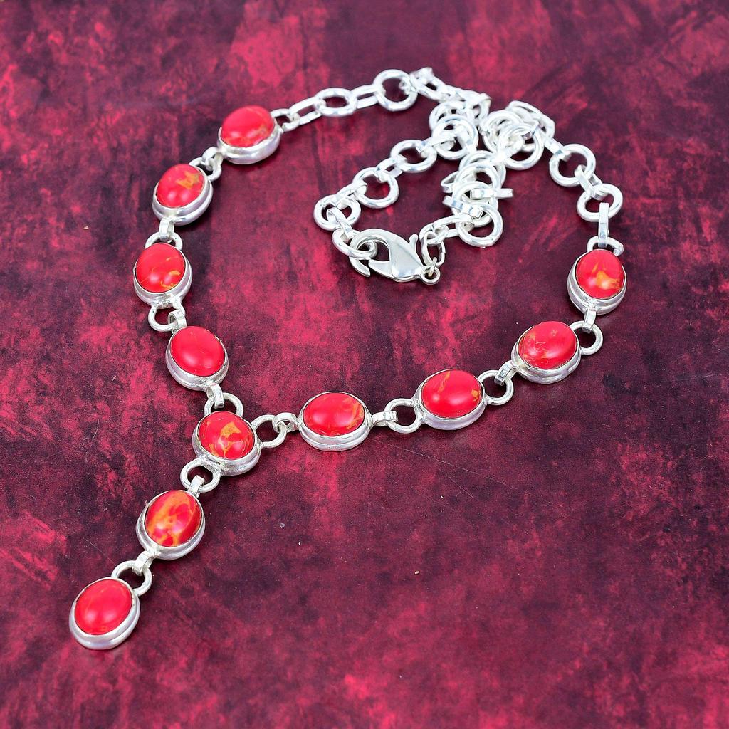 Red Sea Sediment Necklace Gemstone Jewelry, 925 Solid Sterling Silver Necklace, Handmade Jewelry Birthstone Necklace, Gift For Him