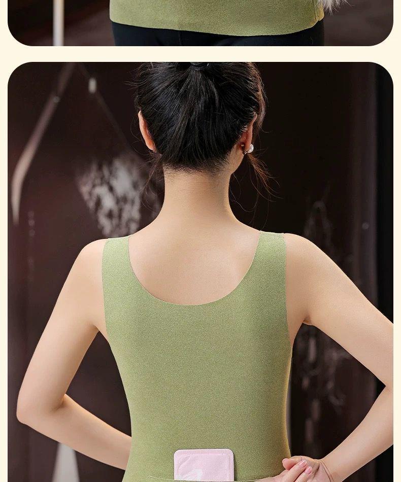 Women's Thermal Fleece Vest with Double Pockets - Seamless, Warm, and Protective Base Layer