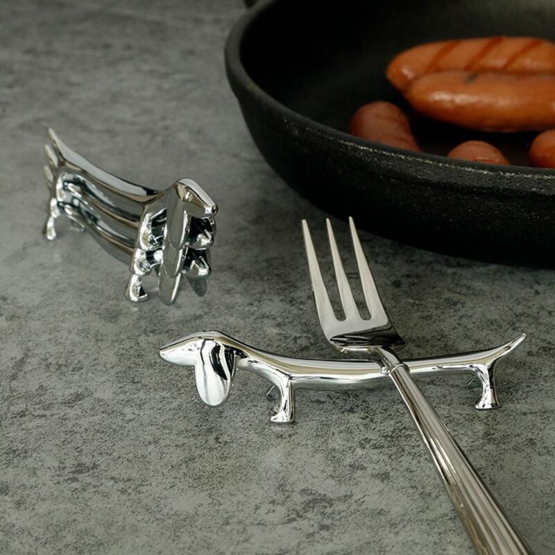 

1 stainless steel dachshund spoon rest